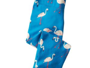 Legging fille bleu avec flamant-rose