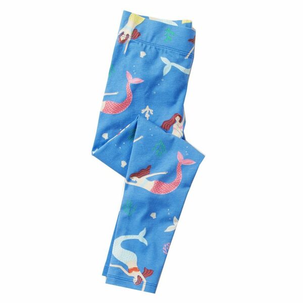 Legging fille bleu avec sirènes