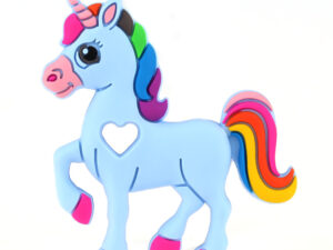 Licorne à mordiller pour bébé - Couleur bleu - Anneau de dentition bébé