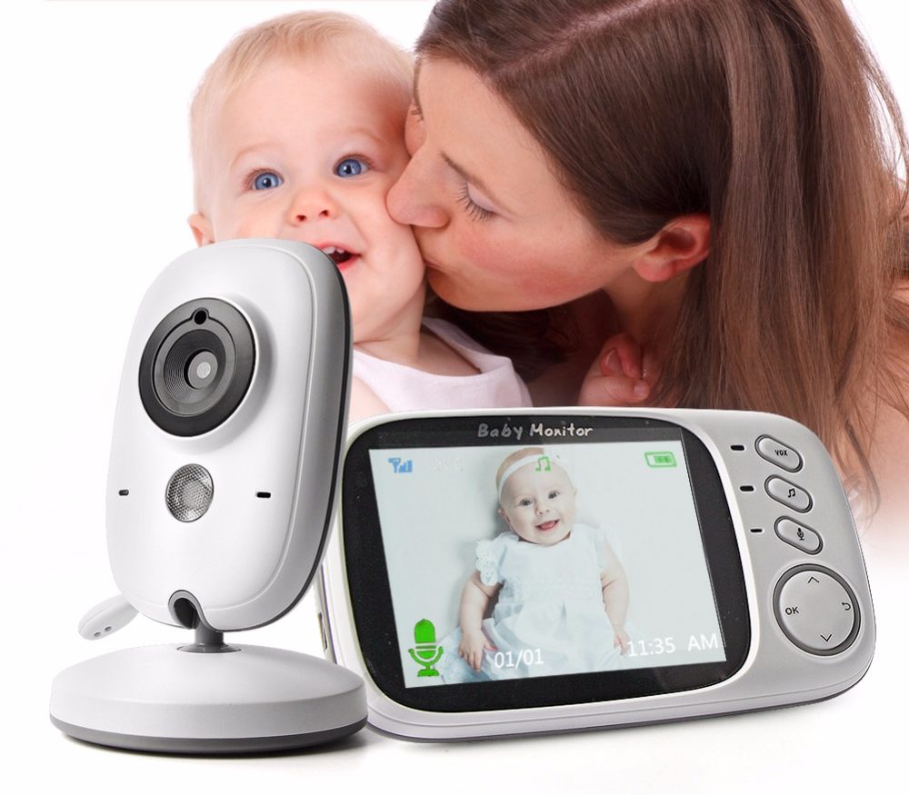 Baby Monitor sans fil 2.4G avec écran LCD 3.2 pouces - Vision nocturne