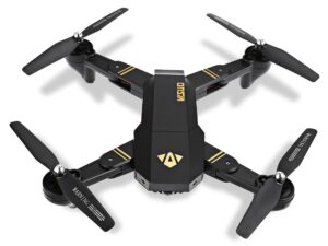 Drone quadcopter déplié avec ses 4 hélices