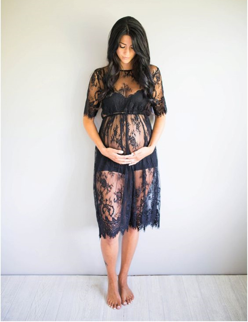 Robe dentelles sexy femme enceinte - Robe de maternité