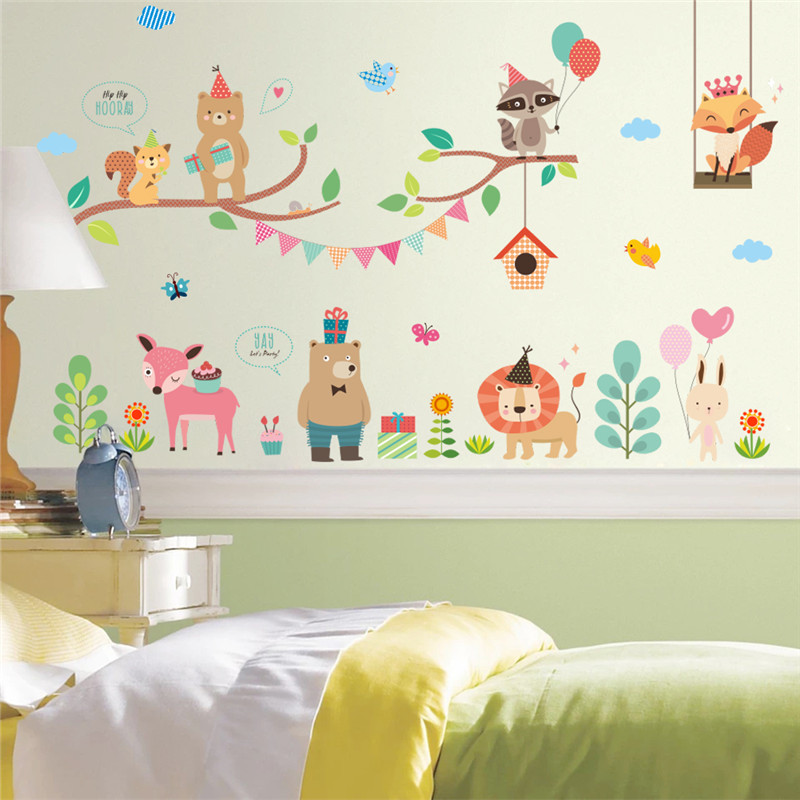 Sticker Chambre Fille, Stickers muraux Lapin Etoiles, Décoration murale  enfant