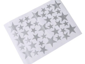 Stickers muraux étoiles argent - couleur gris - déco chambre
