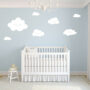 Sticker mural chambre bébé - Nuages blancs