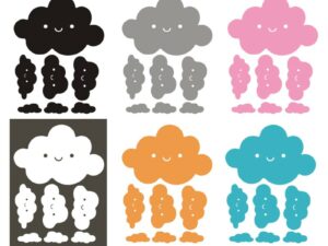 Stickers muraux nuages pour décorer la chambre de bébé