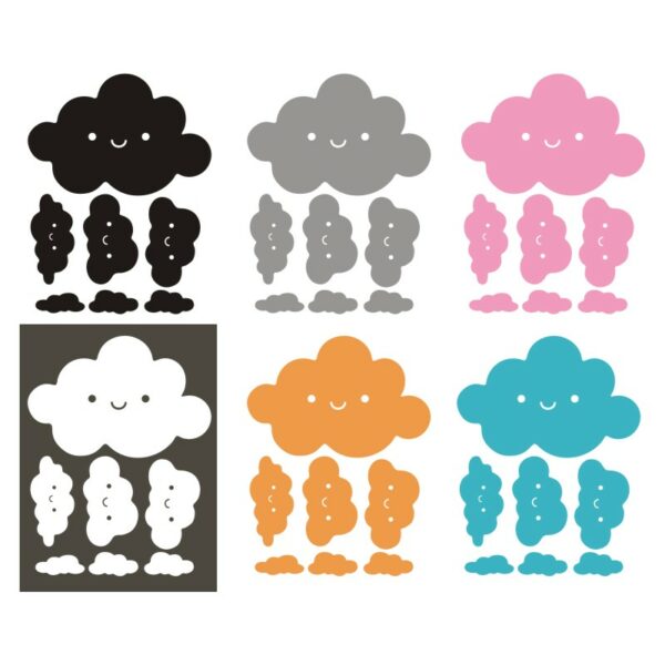 Stickers muraux nuages pour décorer la chambre de bébé