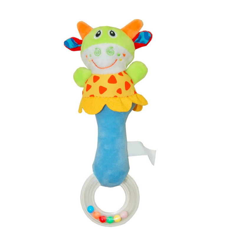 Hochets Shaker, bébé hochet jouets clochettes er peluche squeaker, cloche  jouet poignée animaux clochettes douces, Hochets Jouets Infant Sensory Hand  Grip, Cute Stuffed Animal Handbells 