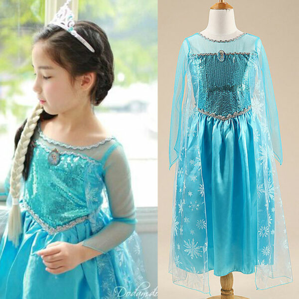 Magnifique robe pas cher Elsa pour enfant