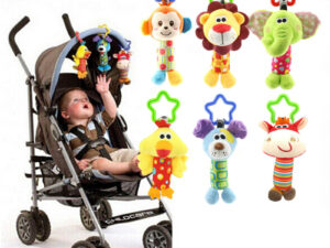 Peluche bébé de poussette - 6 animaux au choix