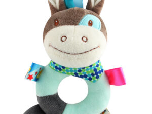 Hochet bébé - Thème Âne marron