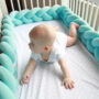 Tour de lit bébé bleu turquoise