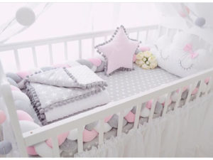 Tour de lit bébé long 1,5m ou 2m