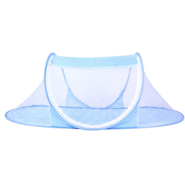 Moustiquaire bébé nourrisson - vue de profil - couleur bleu
