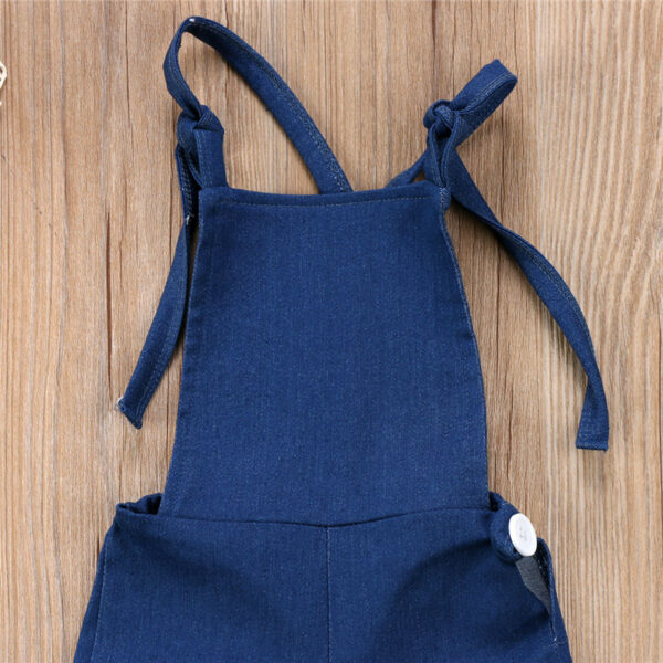 Détails de la salopette denim enfant ou bébé fille