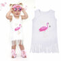 Robe d'été pour enfant fille FLAMINGO flamant rose