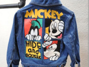 Veste en jean pour fille - Mickey et Dingo