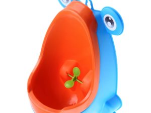 Urinoir rigolo pour bébé garçon orange et bleu
