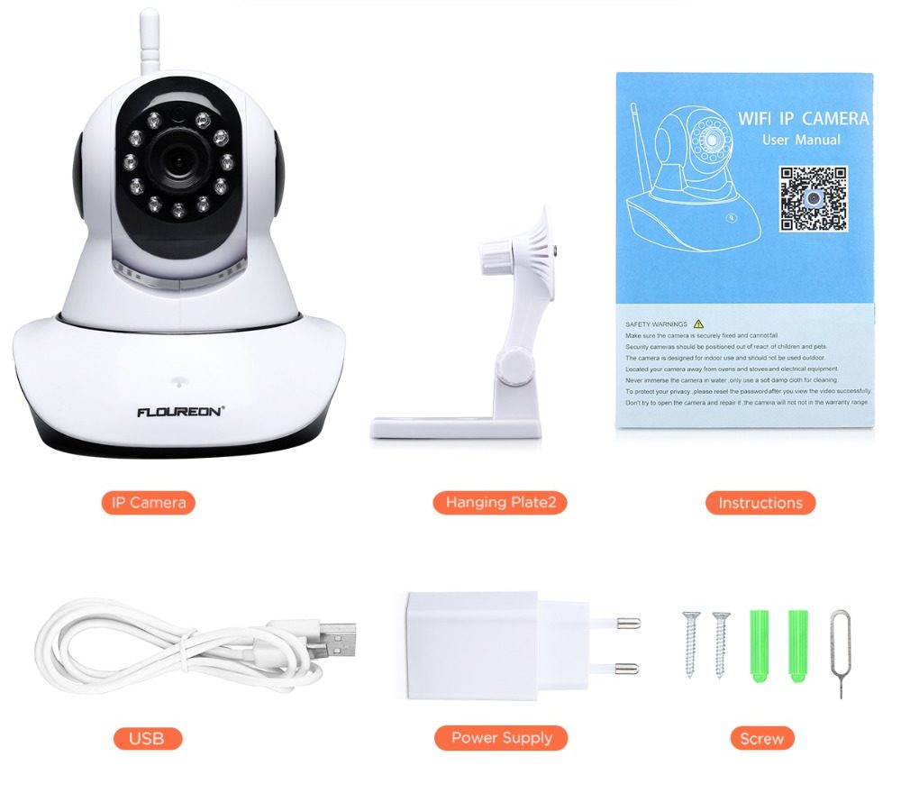 Contenu de l'emballage - Caméra sans fil pour surveiller bébé