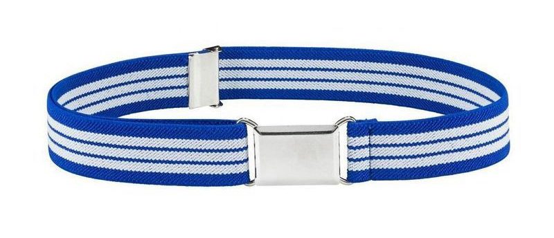 Ceinture élastique réglable pour enfant rayures bleues