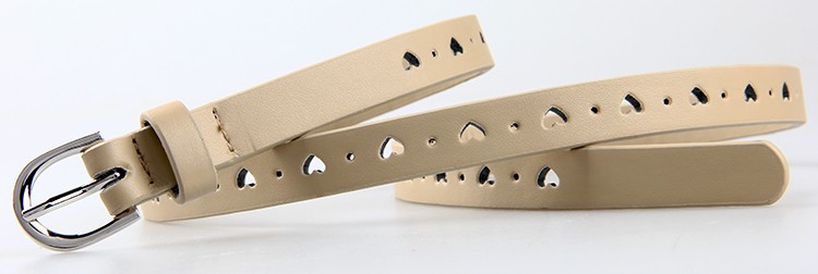 Ceinture fille cuir PU couleur champagne