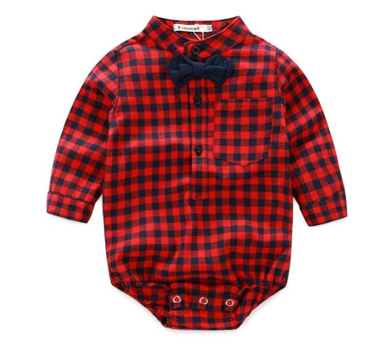 Ensemble bébé garçon 3 à 24 mois (jean, chemise, nœud papillon)