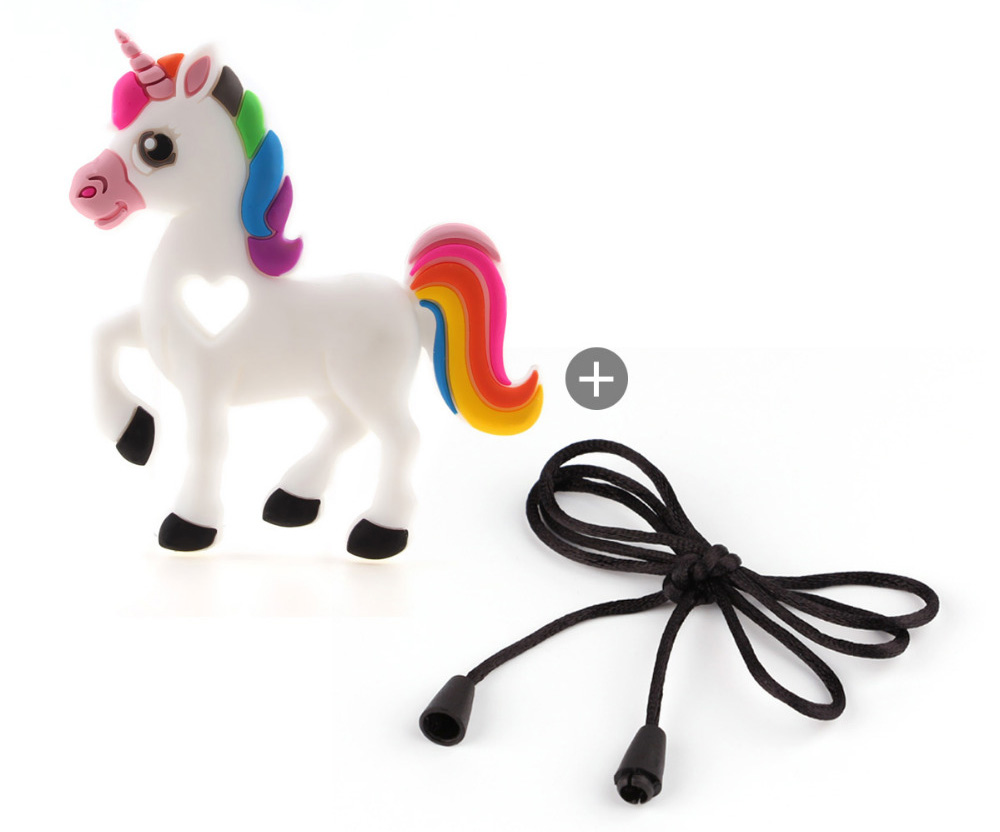 Licorne en silicone livrée avec son collier