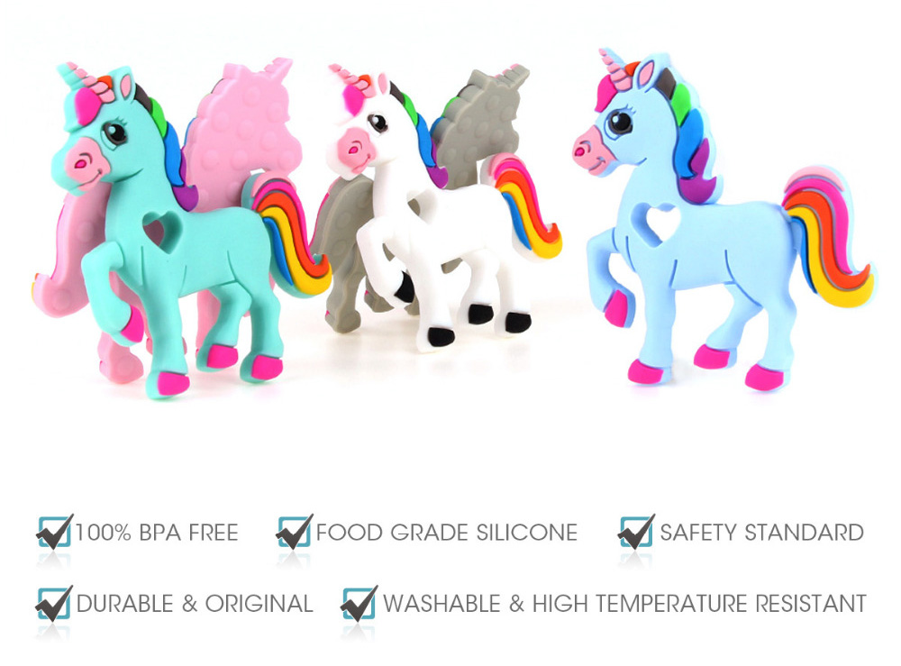 Licorne en silicone - anneau de dentition bébé - sans Bisphénol A