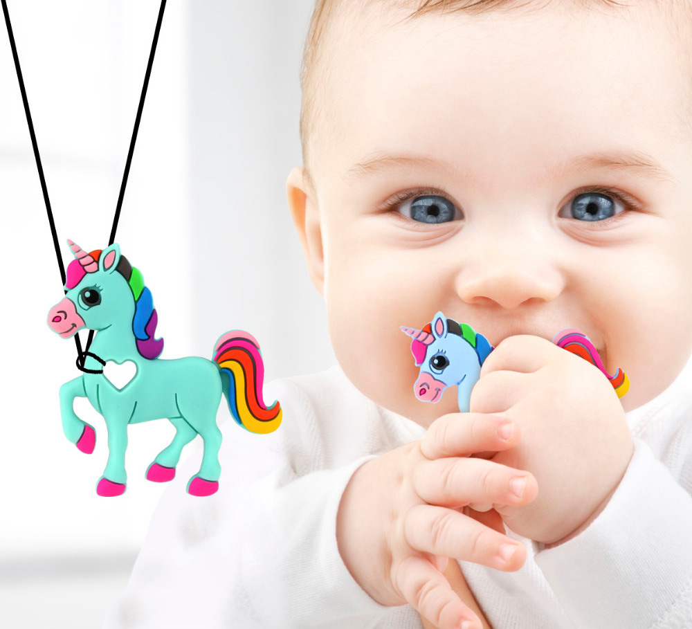 Licorne en silicone pour calmer la douleur des gencives de bébé