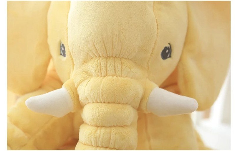 Peluche éléphant jaune - vue de face