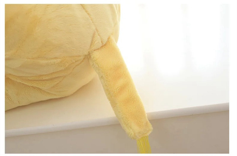 Peluche éléphant jaune - Queue de l'éléphant