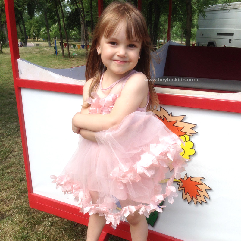 Robe de célébration rose pour fille - Occasion mariage, fêtes, fiançailles et autres événements