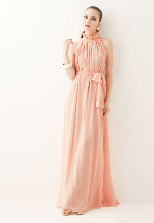 Robe de maternité rose style bohème