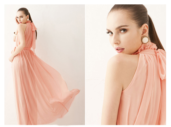 Robe légère longue et sans manches pour femme enceinte