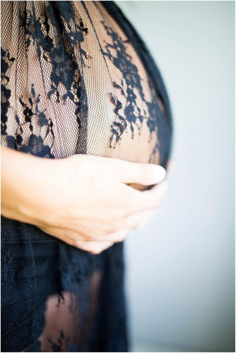 Robe sexy transparente femme enceinte