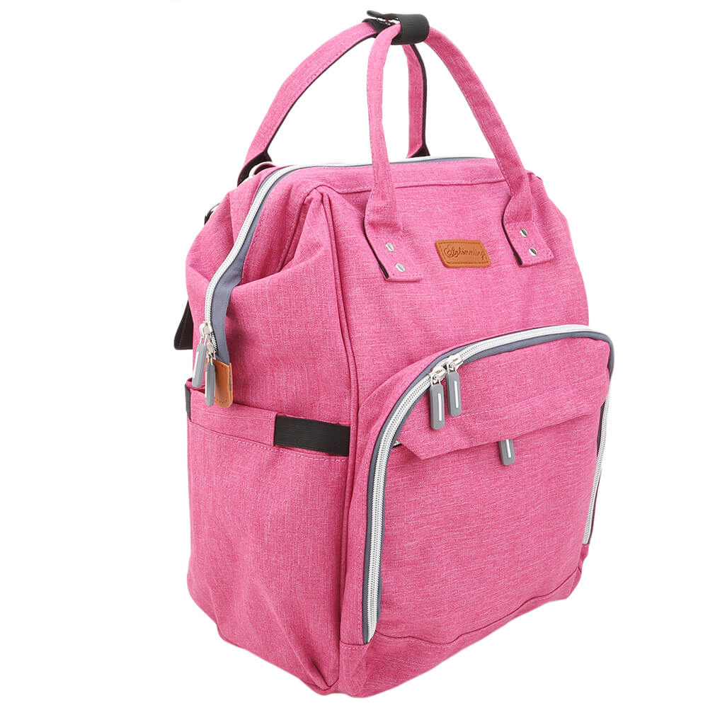 Sac à langer rose semi profil