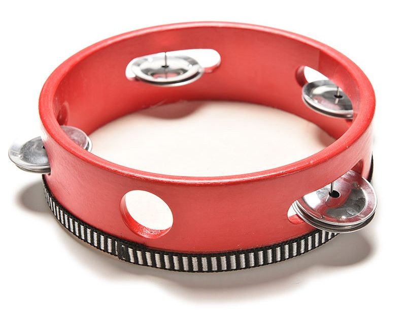 Tambourin couleur rouge - Instrument pour les enfants