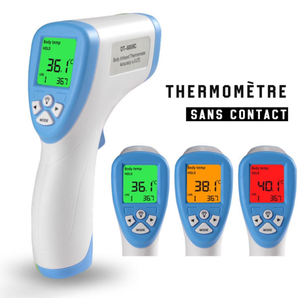 Thermomètre bébé / adulte sans contact couleur bleu
