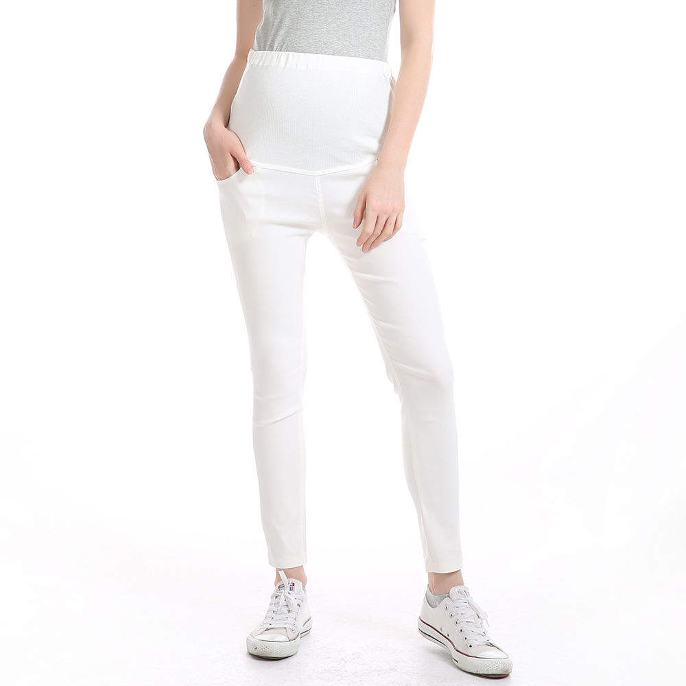 OssaFashion Legging De Grossesse Hiver - Coton, élastique Ventre Large, Longueur Cheville, Taille XXL, Bleu Foncé