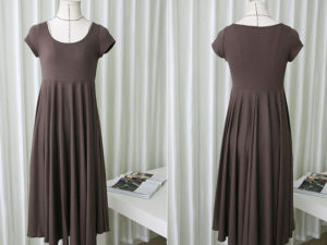 Robe d'été souple - Robe grossesse marron