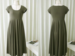 Robe d'été souple - Robe grossesse couleur vert