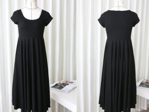 Robe d'été souple couleur noir - Robe grossesse