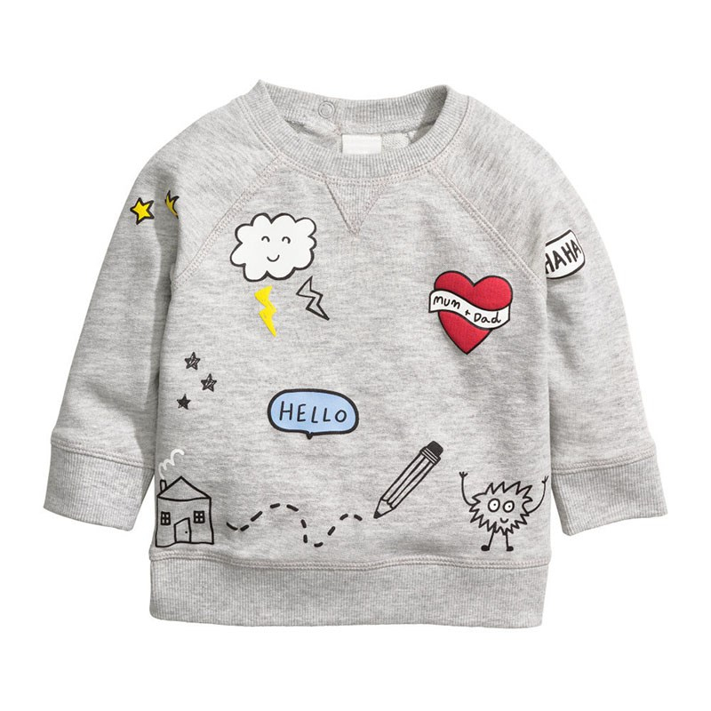 Sweat enfant pour l'automne - Sweat manches longues avec motifs