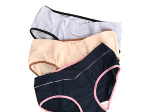 Lot 3 culottes grossesse - bleu marine, orange, bleu