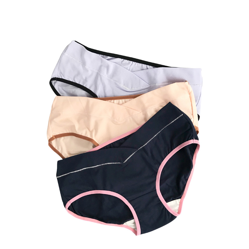 Lot de 3 culottes grossesse taille basse - Sous-vêtement femme enceinte -  M, L, XL, XXL