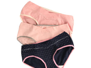 Lot 3 culottes grossesse - Bleu marine, rose, orange