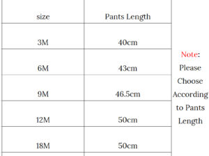 Tailles du pantalon de survêtement