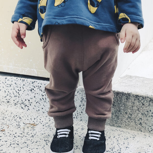 Pantalon survêtement bébé couleur marron