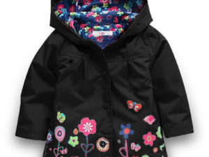 Imperméable, coupe-vent fille couleur noir avec capuche