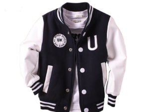 Veste blouson baseball enfant garçon - couleur bleu marine